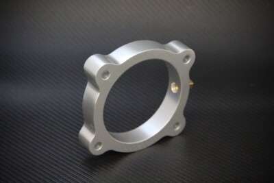 Torque Solution Throttle Body Spacer (Silver): for Hyundai Genesis V6 3.8L 2013+