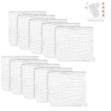 Muslin Baby Burp Cloths 100% Organic Cotton Large 20"X10" High Absorbent 10 Pack