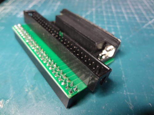 SCSI Double Adapter DB25 to IDC50 x2 - SCSI2sd PiScsI ZuluSCSI