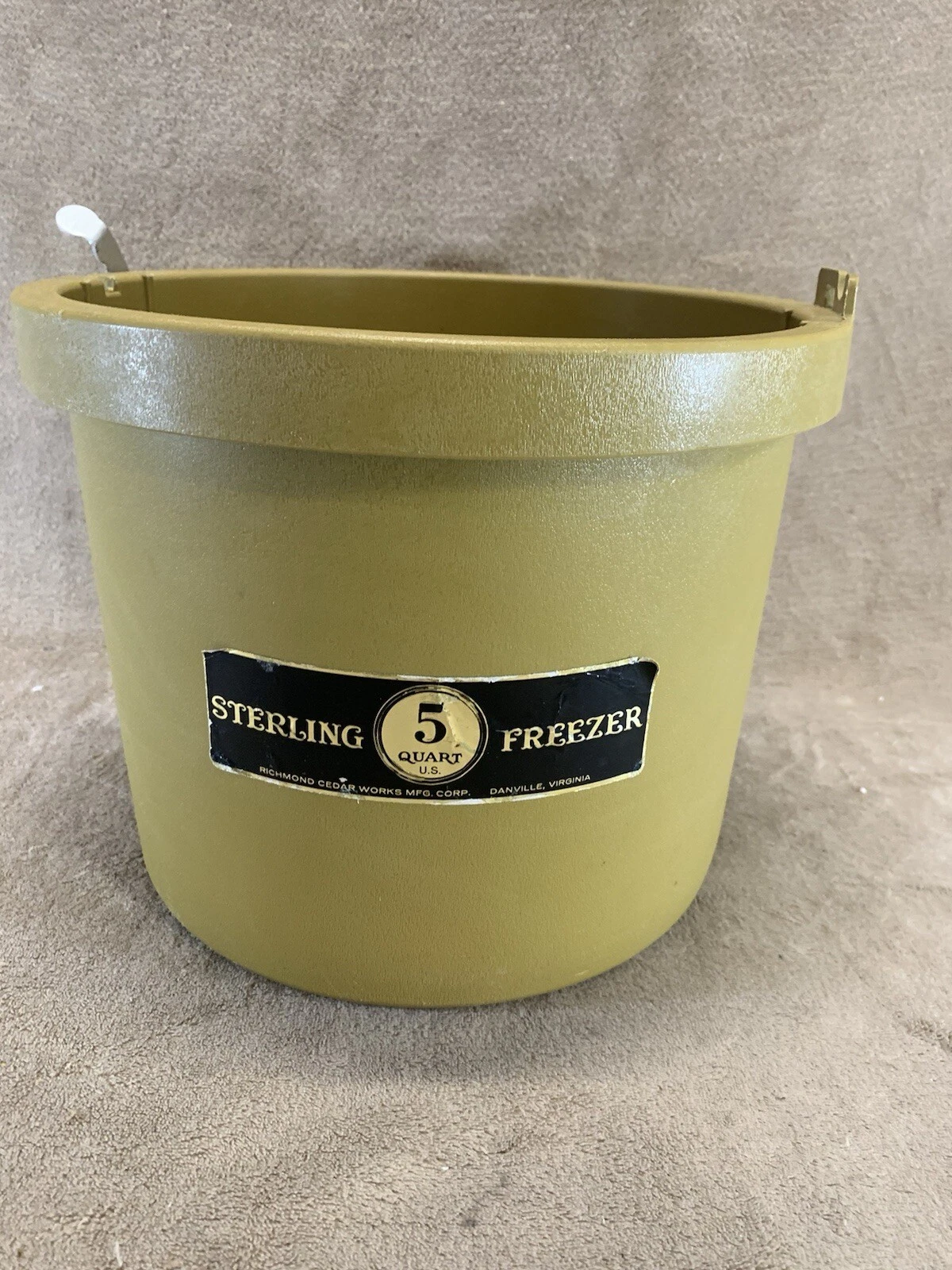 VTG Sterling Ice Cream Freezer Richmond Cedar Replacement Bucket 5 Qt for 165A