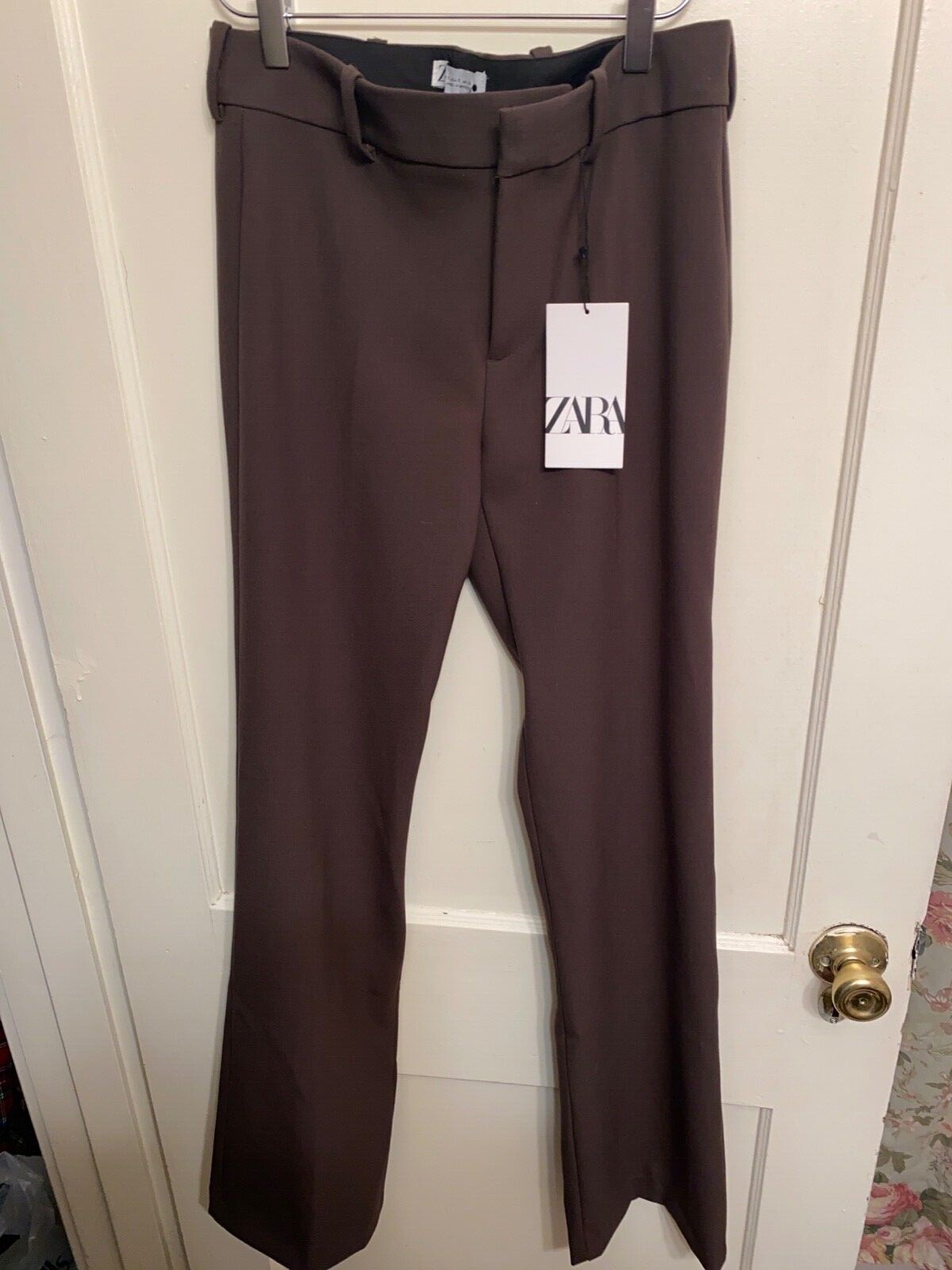 brown pants zara