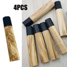 4PC DIY Japanese Kitchen Knives Chef Knife Replacement Octagonal wooden Handle 