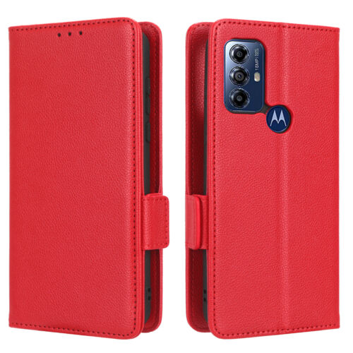 For Motorola Moto G Play 4G 2024 G84 PU Leather Wallet Non-Slip Phone Case - Picture 34 of 68