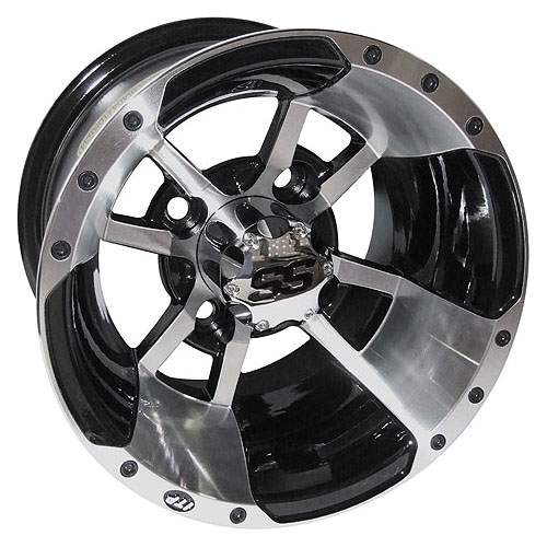 Set (4) ITP SS HD 12 Aluminum Alloy Golf Cart Car Rim Wheel & All Terrain Tires - Picture 9 of 12
