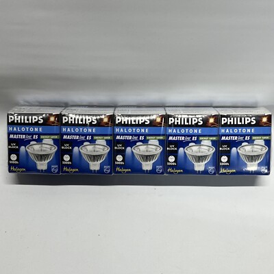Lot of 5!  PHILIPS MASTER LINE ES 35W 12V 60o GU5.3 1050Cd #14587 5000h NEW Pack