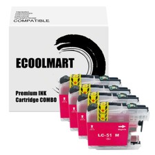 4M Ink Cartridge fits Brother LC51 MFC-465CN MFC-240C MFC-3360C 5460CN 230C