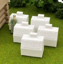 FIVE PACK - Double Door Ice Machine - HO Scale 3D Model Train Scenery Miniatures