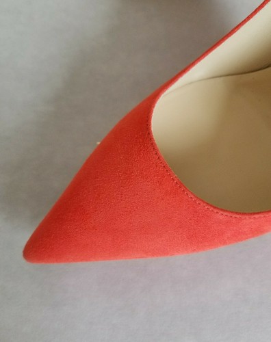 Jimmy Choo ANOUK KLASSISCH FIRE ROT WILDLEDER SPITZE ZEHENPUMPS EU 38,5 I LOVE SCHUHE - Bild 4 von 8
