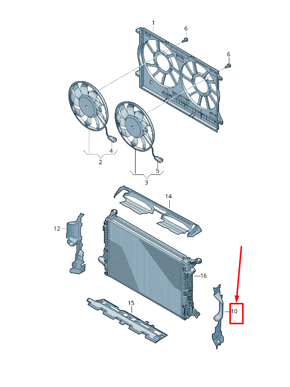 NOUVEAU GUIDE D'AIR DE RADIATEUR GAUCHE AUDI Q8 4MN 4M8121283G ORIGINAL