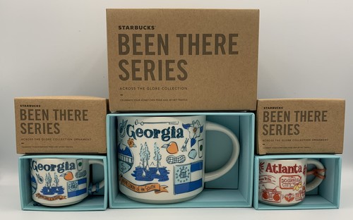 Starbucks Been There Series Georgia & Atlanta Lot, 14oz Mug, 2oz Espresso Cup X2 - Imagen 1 de 13