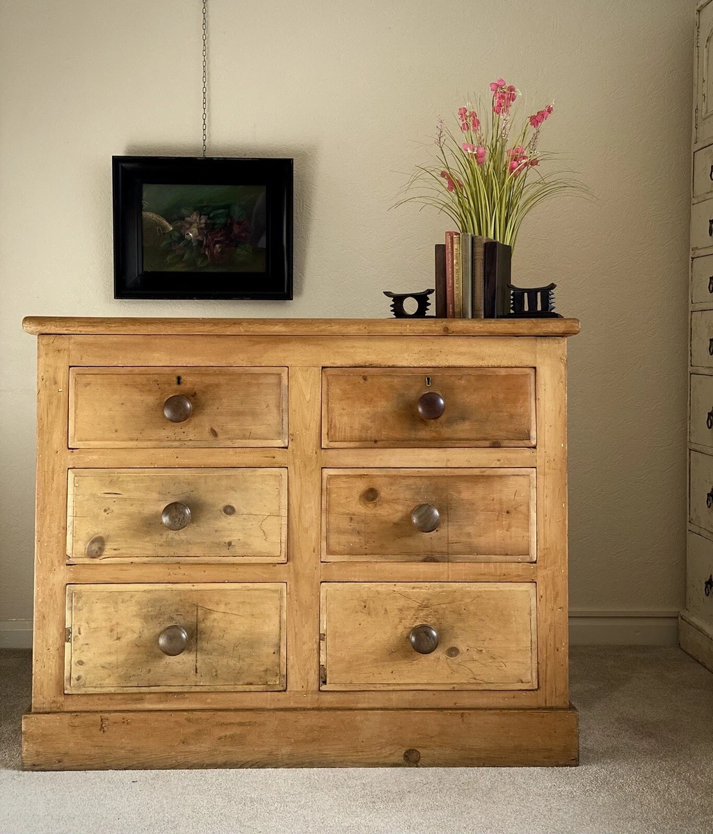 Vintage pine outlet chest of drawers