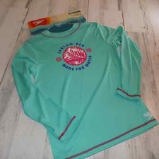 Long Sleeve Speedo Swim Tee Junior M Size 10/12 UV 50 Protection