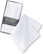 John Bartlett Statements Men's 6-Pack Handkerchiefs 100 Cotton White