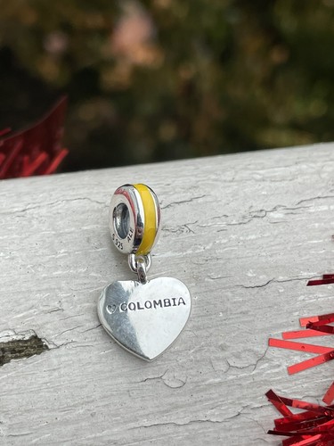 Pandora Colombia Exclusive Country Heart Flag Colors Dangle Charm - 第 5/5 張圖片
