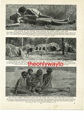Indigenous Native Rituals (3), Australien, Buchillustration (Druck), um 1930