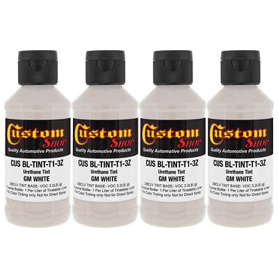 3oz GM White Color Urethane Tint Concentrate for Bed Liner Coatings 4 Pack