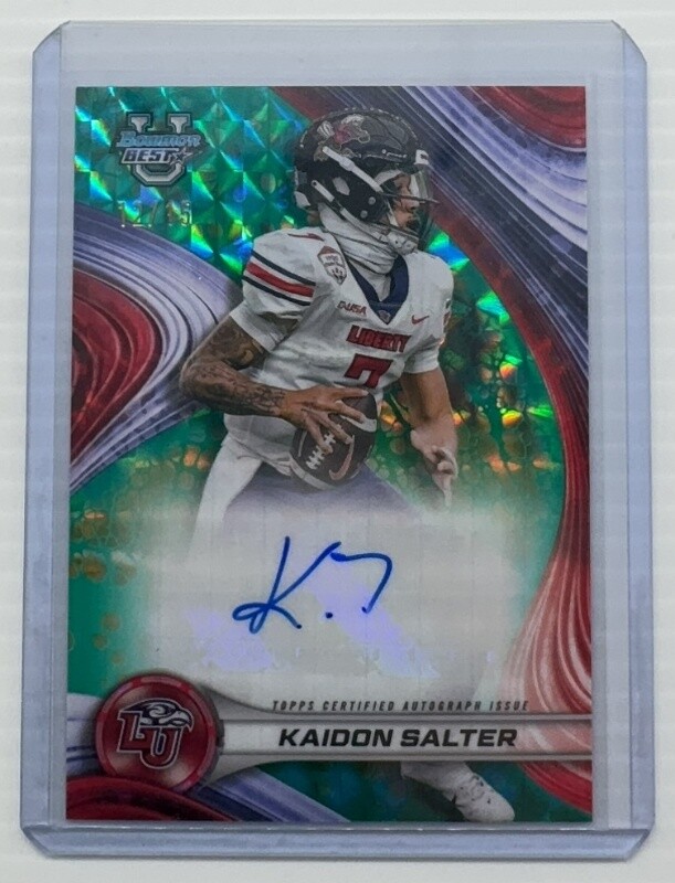 2024 Bowman University Best Kaidon Salter Teal Geometric Refractor Auto #12/15