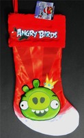 Christmas Stocking Angry Birds Green Pig Faux Fur Holiday Red Green Christmas Stocking Angry Birds Green Pig Faux Fur Holiday Red Green