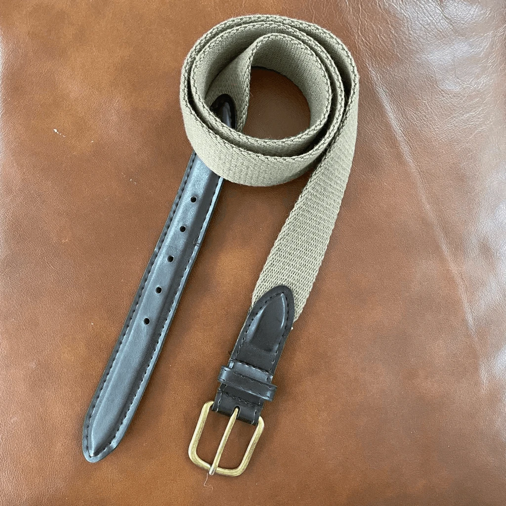Khaki web clearance belt