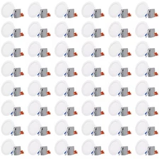 48 Pack 6" 12W Dimmable Slim LED Recessed Ceiling Light with J-Box