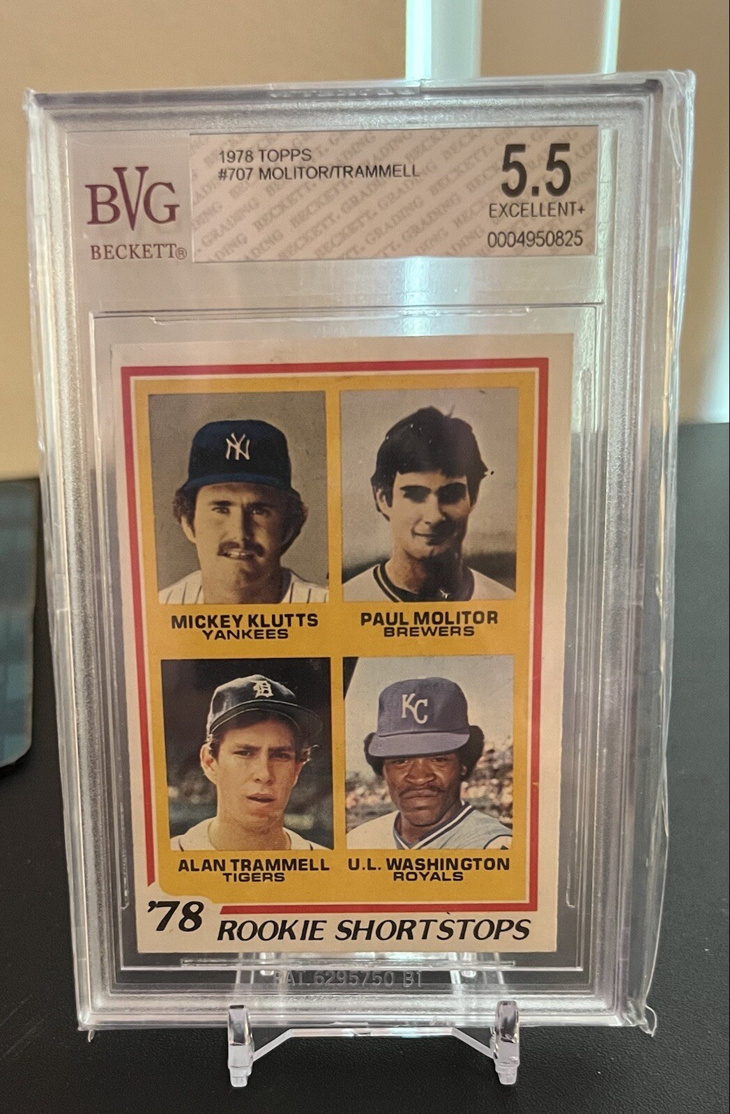 1978 Topps Paul Molitor /Alan Trammel Rookie #707 BVG 5.5 Ex+ Brewers & Tigers