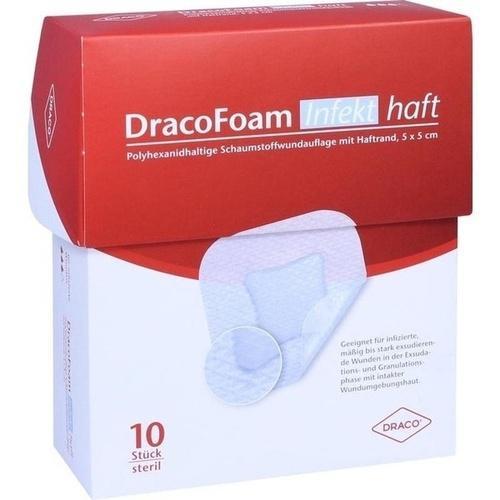 DRACOFOAM Infekt haft Schaumst.Wundauf.5x5 cm 10 St PZN 11300219