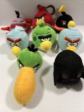 Lot Eight Mini Plush Angry Bird finger puppets Space, Vader, Red, Hal 2.5  