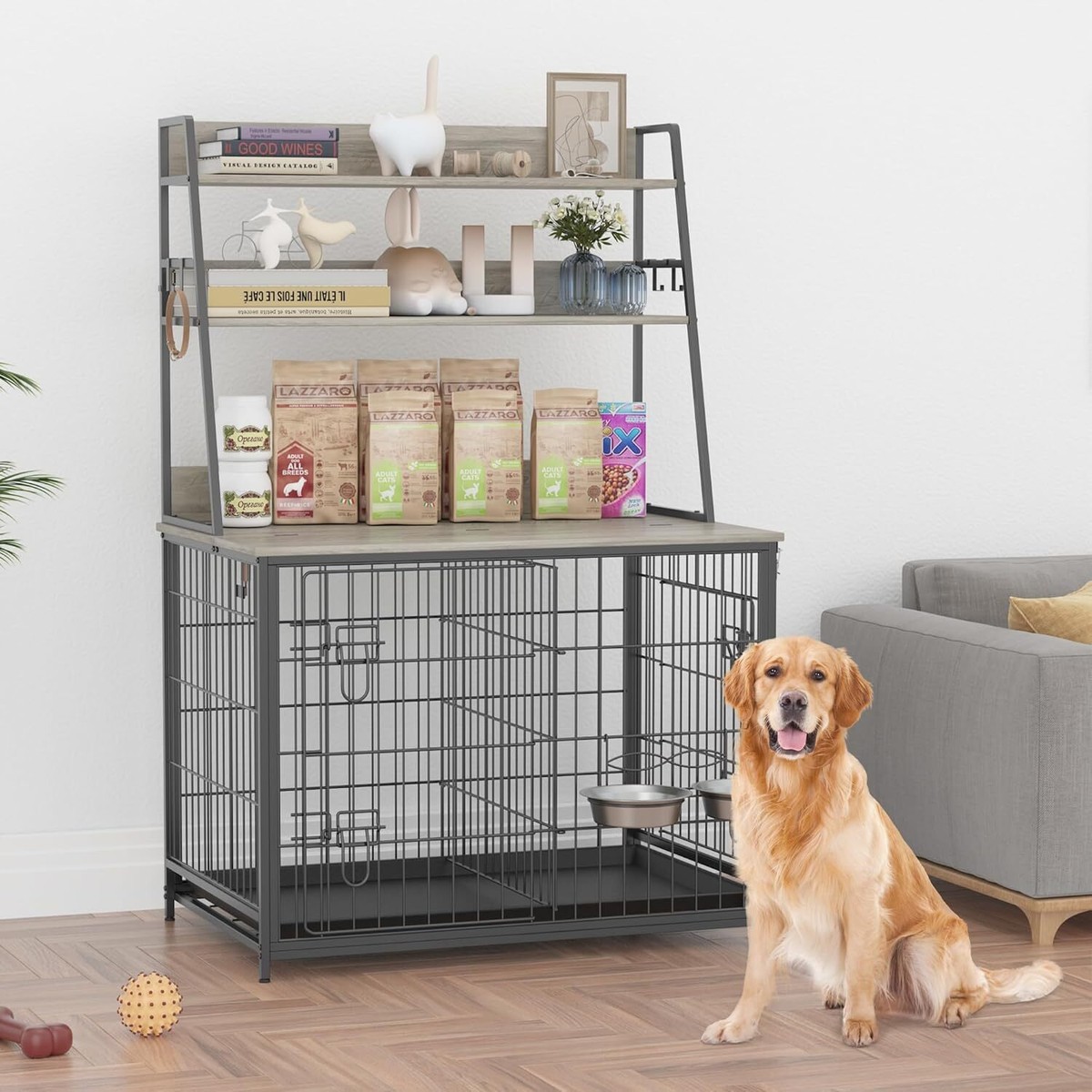 Modern Dog Crate Furniture Dog Kennel Pet House Indoor with