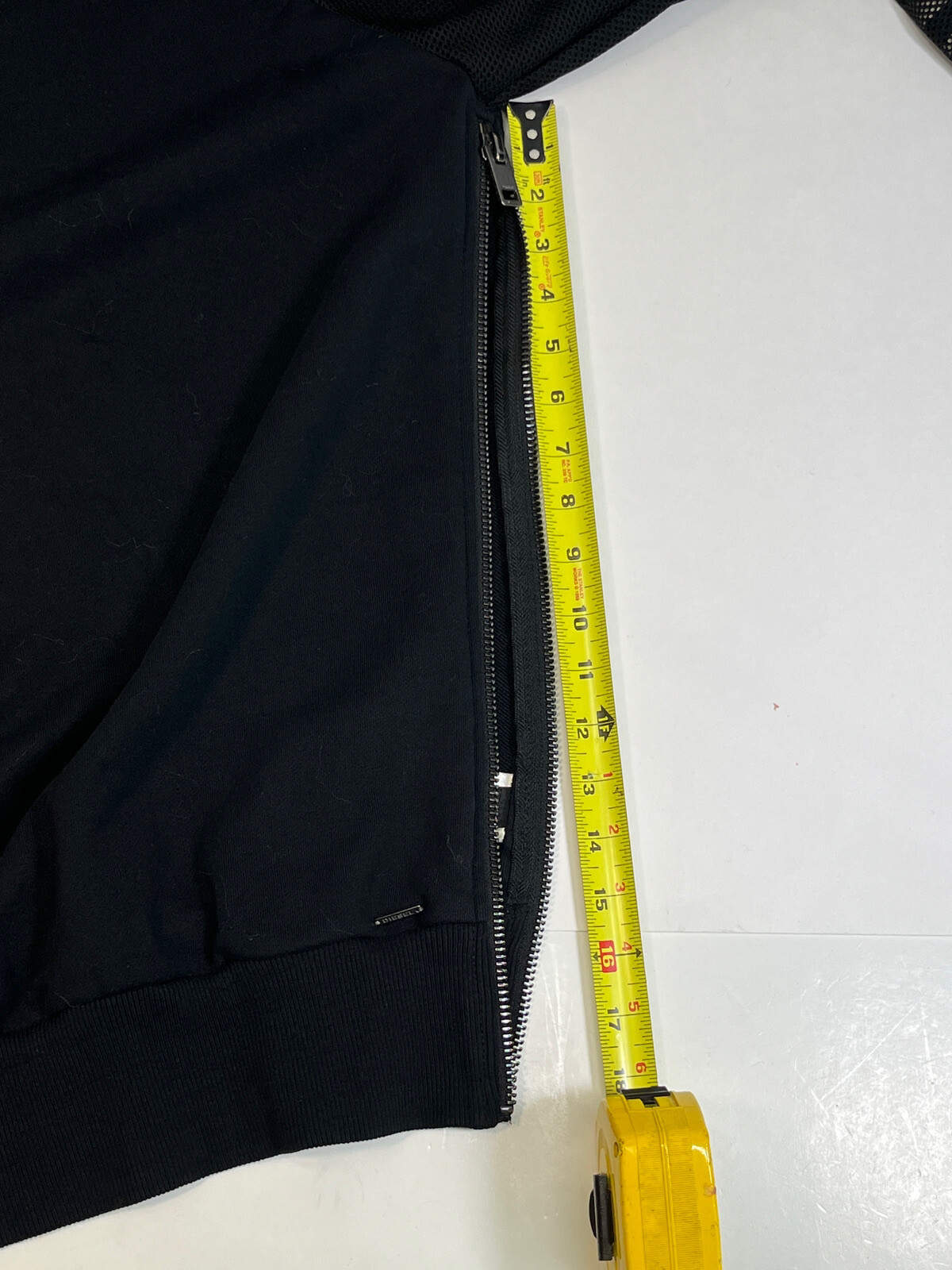 Diesel Black Mesh Zip Sides Sweatshirt Adult Small Whatever Sleeve Baddie thumbnail 13