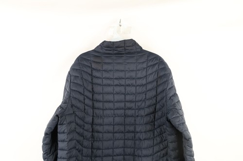 Ben Sherman Mens Size XL Distressed Quilted Full Zip Puffer Jacket Navy Blue - Picture 10 of 11