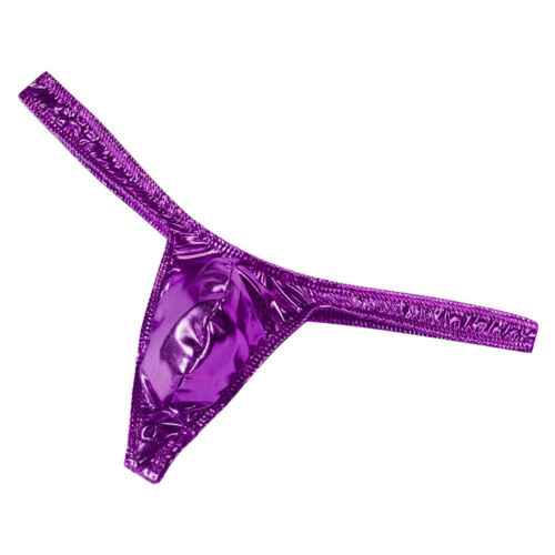 Sexy Men's PU Leather Underwear T-back Shorts G-String Thongs Briefs Underpants# - Picture 21 of 30