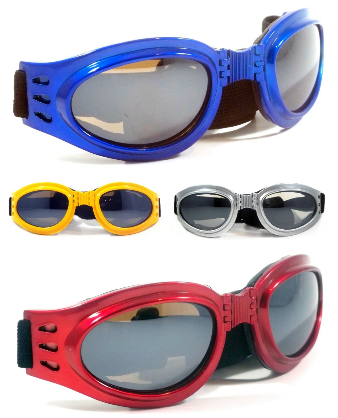 NWT Motorcycle Goggles ThunderRise Foldable Padded Anti Fog Lens Men Women Frame