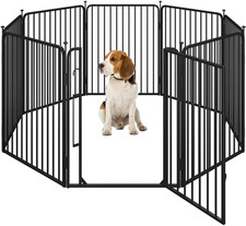 Recinto per Cani 8 Pannelli 80 Cm Da Interno Da Esterno, Cancelletto Box per Can