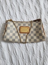 Louis Vuitton Eva Clutch Damier Azur Canvas Shoulder Bag