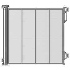 Puerta de bebé retráctil reforzada, puerta de malla para perros, puerta de seguridad para niños para puerta...