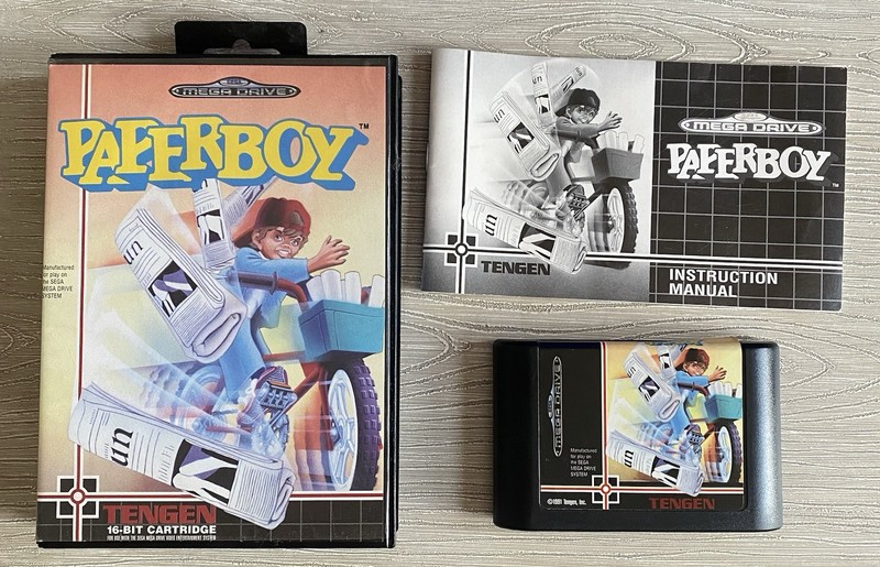 Sega Mega Drive Paperboy Boxed With Manual