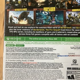 Borderlands Triple Pack (Microsoft Xbox 360, 2015) NEW Factory Sealed BOX SET