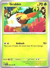 Grubbin 9/142 Common Stellar Crown Pokemon Near Mint