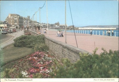 Penzance Promenade Cornwall UK Vintage John Hinde Postkarte 13p Briefmarke verschickt