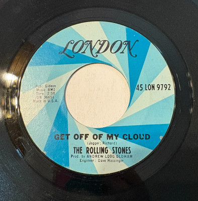 The Rolling Stones  Get Off Of My Cloud / I'm Free  1965  45 LON 9792  VG++