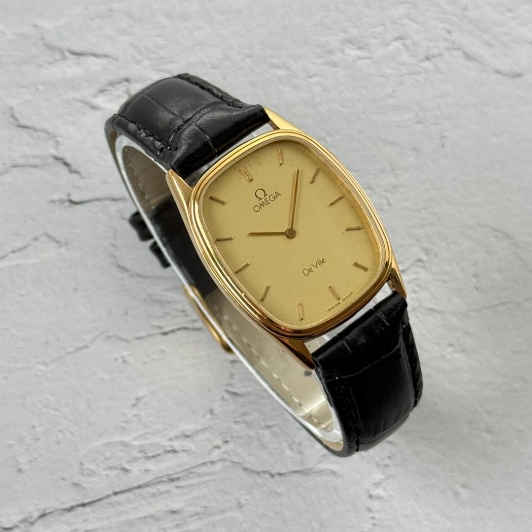 OMEGA Deville Men's Watch Quartz Rectangular Gold… - image 4