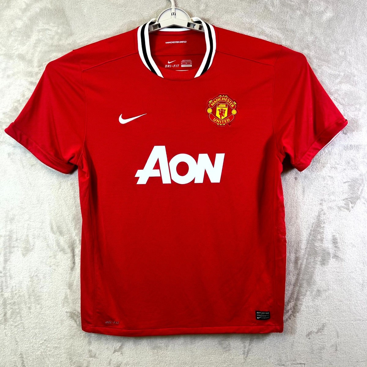 Nike Dri-Fit AON Manchester United Home Jersey Men's XL Red