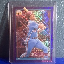 Topps Chrome Mike Schmidt 91C-22 Purple Mojo Refractor Phillies /250