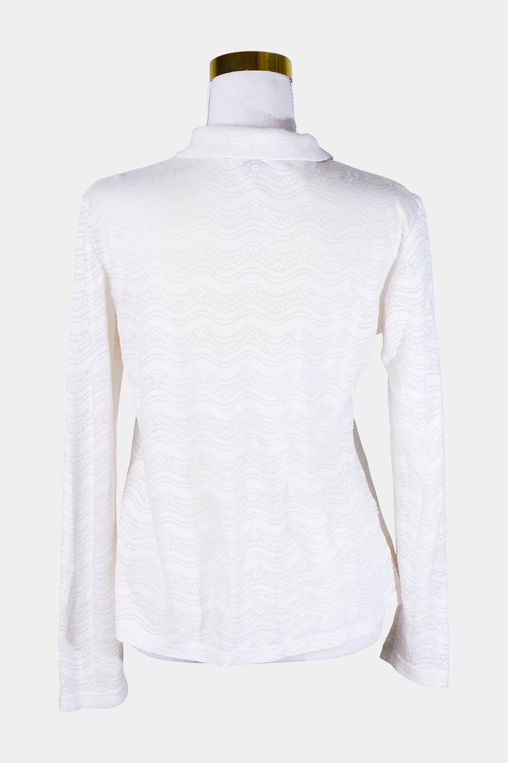 CREAM Womens One Size Shirt Transparent Textured … - image 2