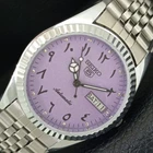 VINTAGE REFURBISHED SEIKO 5 AUTOMATIC JAPAN MENS PURPLE DIAL WATCH a443917-1