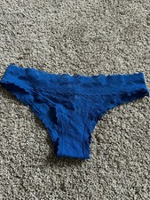 Victoria Secret Blue Lace Cheeky Panty NWT Xs