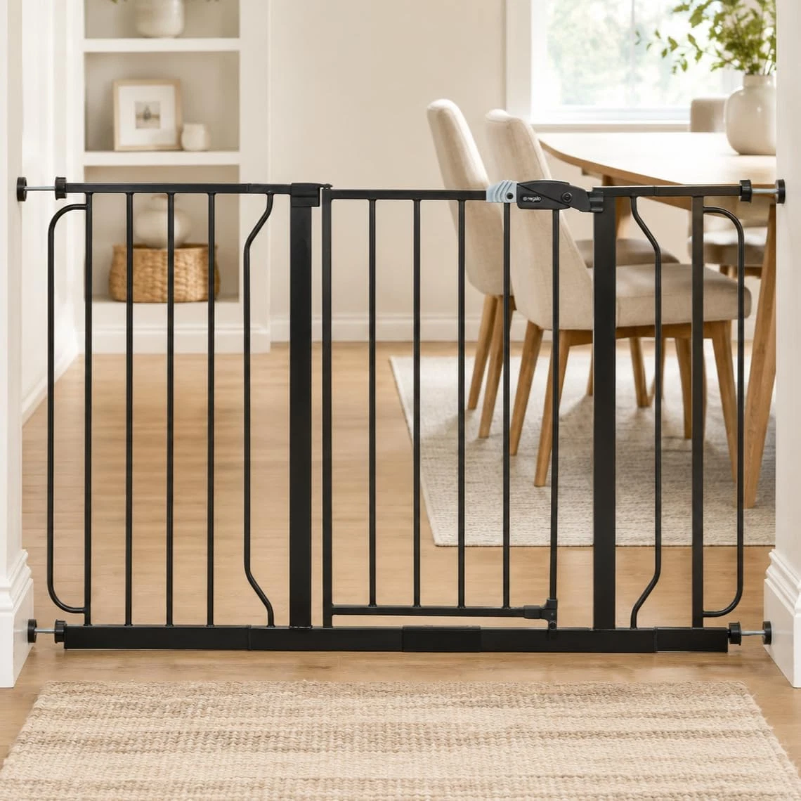 Safety Extra Wide Baby Gate for Doorways & Bottom of Stairs, Fits Openings 73.6-