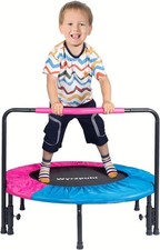 36 Inch Kids Trampoline Mini Toddler Trampoline W/ Foam Handle Small Rebounder