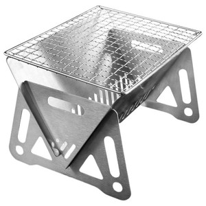 Outdoor Portable Stainless Steel Folding Barbecue Grill Camping Tool