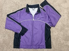 Vintage Nike Team Windbreaker Track Jacket Silver Tag 90s Youth Size 12-14 Large